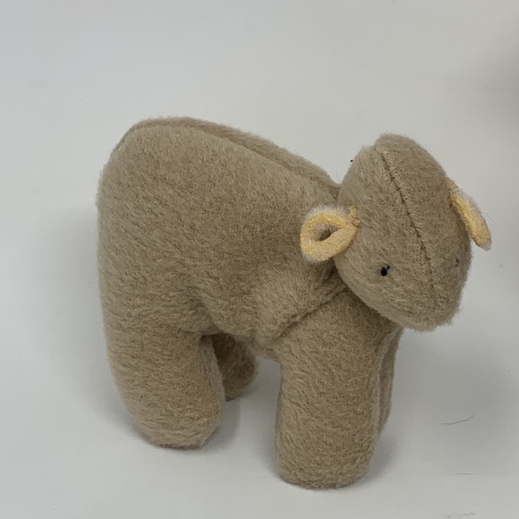 6 pc Shepherd w lambs black sheep Nativity Scene decorations fabric dolls vtg - Picture 9 of 17